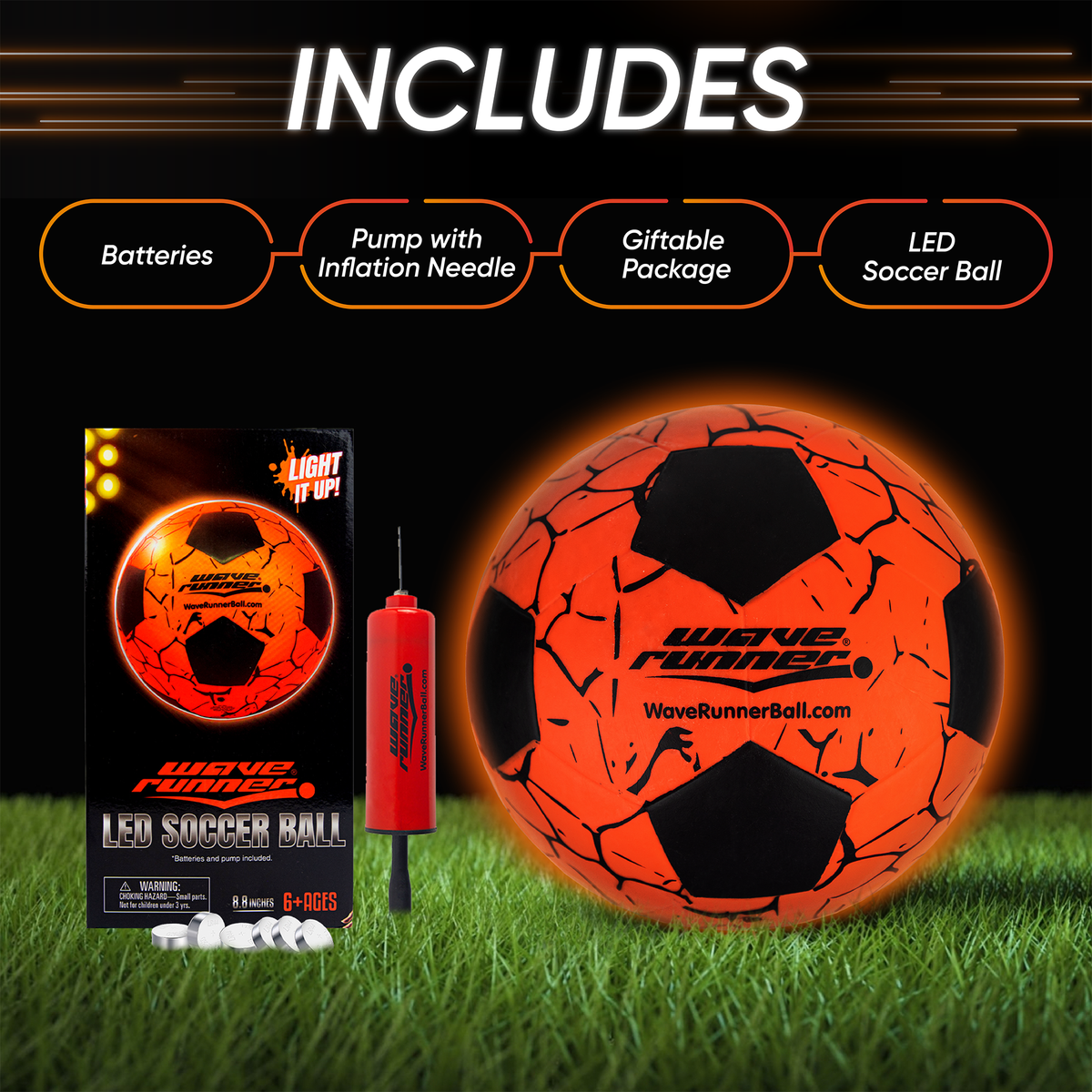 LED Soccer Ball - Official Size 5 Soccer Ball