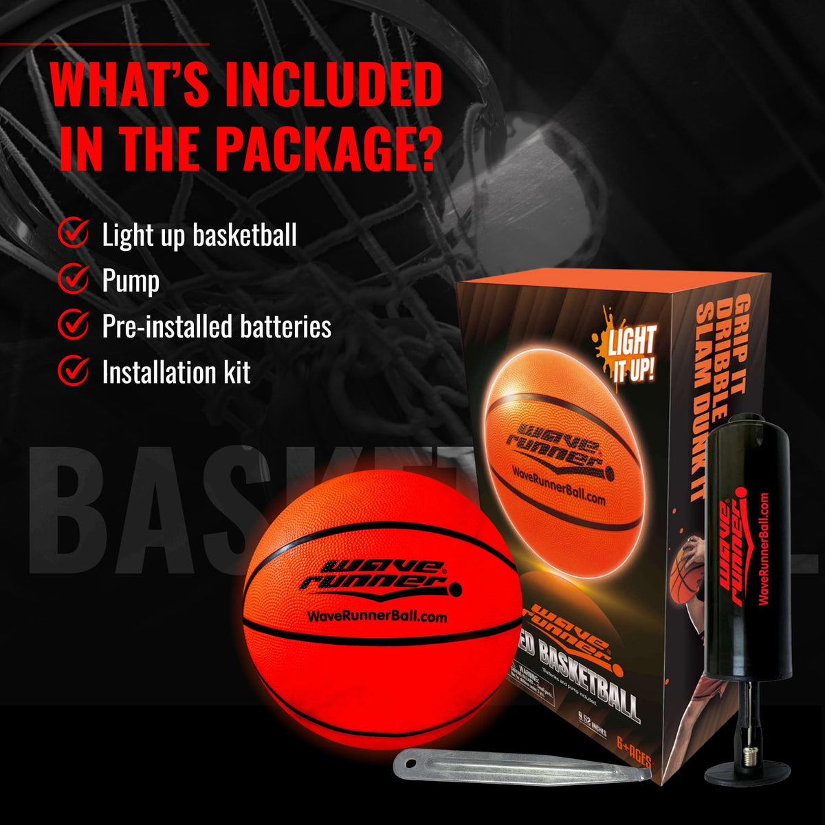 LED Basketball - Official Size 7 Basketball