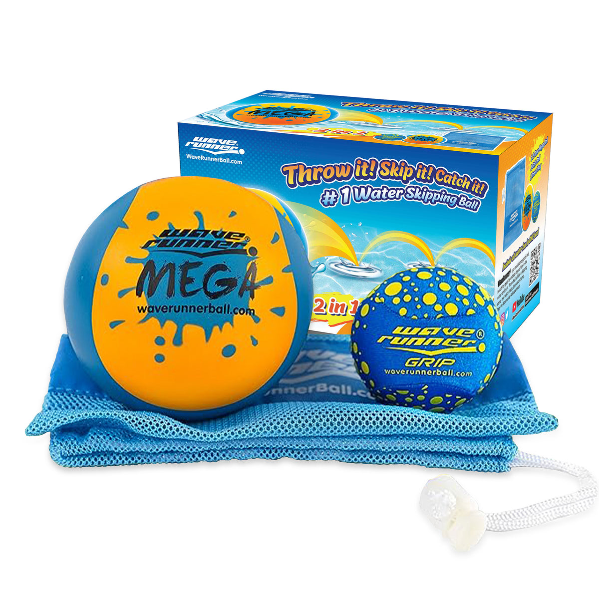 Dúo de velocidad para saltar en el agua (Mega y Grip Ball) 